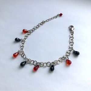 2 for 20$ | Silvertone bracelet with crystal charms